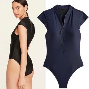 J.Crew Active Short sleeve Zip up one piece